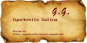 Gyurkovits Galina névjegykártya